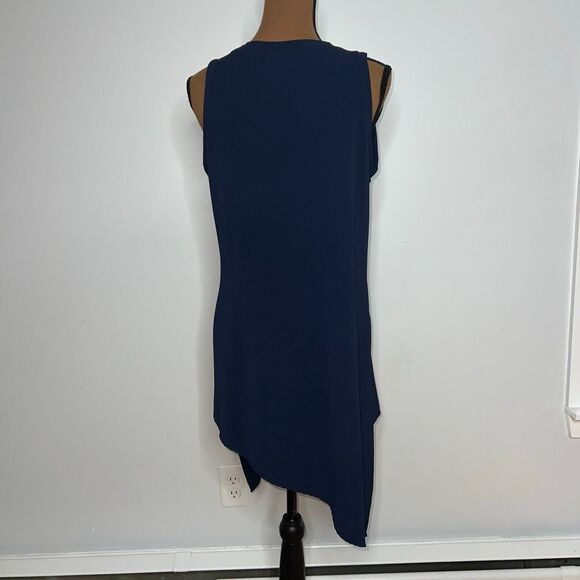 Spense Asymmetrical Navy Blue Sleeveless Tunic Tank Top Blouse, Women’s Medium - Picture 5 of 11